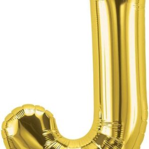 Rocca fun factory, palloncino lettera J oro mega 40 - 101 cm 1 pz