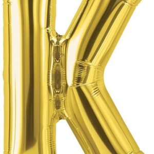 Rocca fun factory, palloncino lettera K oro mega 40 - 101 cm 1 pz