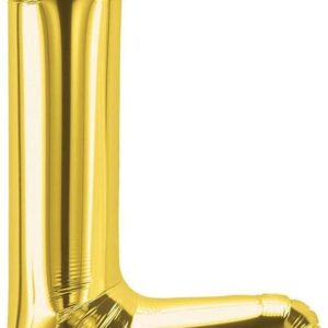 Rocca fun factory, palloncino lettera L oro mega 40 - 101 cm 1 pz