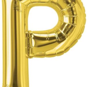 Rocca fun factory, palloncino lettera P oro mega 40 - 101 cm 1 pz