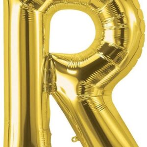 Rocca fun factory, palloncino lettera R oro mega 40 - 101 cm 1 pz