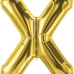 Rocca fun factory, palloncino lettera X oro mega 40 - 101 cm 1 pz