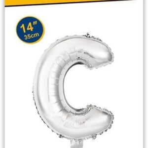 Rocca fun factory, palloncino lettera C argento minishipe 14 - 35 cm 1 pz