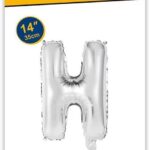 Rocca fun factory, palloncino lettera H argento minishipe 14 - 35 cm 1 pz