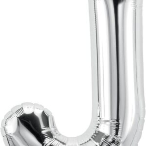 Rocca fun factory, palloncino lettera J argento mega 40 - 101 cm 1 pz