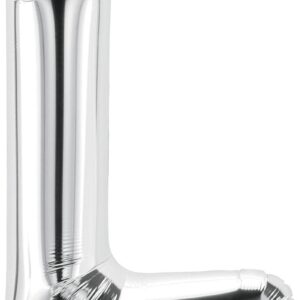 Rocca fun factory, palloncino lettera L argento mega 40 - 101 cm 1 pz