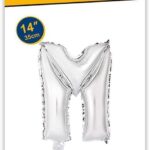 Rocca fun factory, palloncino lettera M argento minishipe 14 - 35 cm 1 pz