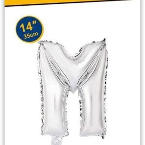 Rocca fun factory, palloncino lettera M argento minishipe 14 - 35 cm 1 pz