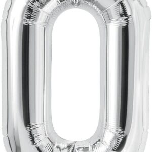 Rocca fun factory, palloncino lettera O argento mega 40 - 101 cm 1 pz