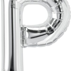 Rocca fun factory, palloncino lettera P argento mega 40 - 101 cm 1 pz