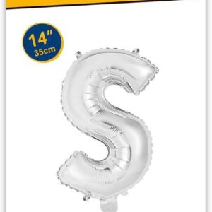 Rocca fun factory, palloncino lettera S argento minishipe 14 - 35 cm 1 pz