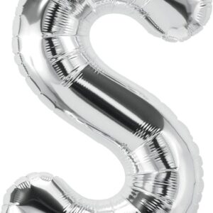 Rocca fun factory, palloncino lettera S argento mega 40 - 101 cm 1 pz