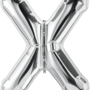 Rocca fun factory, palloncino lettera X argento mega 40 - 101 cm 1 pz