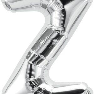 Rocca fun factory, palloncino lettera Z argento mega 40 - 101 cm 1 pz