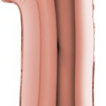 Rocca fun factory, palloncino numero 1 rosa gold mega 40 - 101 cm 1 pz