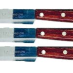 Bonomi  ExtraWood, set 3 coltelli bistecca cm 11 manico legno chiodato