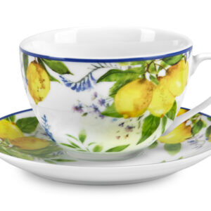Fade Soraya, set 2 tazze colazione 370 ml, in fine porcellana
