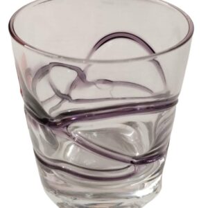 Bormioli rocco ceralacca, set 6 bicchierini da liquore 12 cl viola