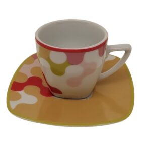 Fontebasso techno puzzle, set 6 tazze caffè, in porcellana