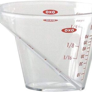 Oxo caraffa graduata 60 ml, angolata in tritan, misura ml/oz/cups