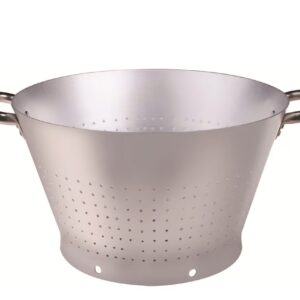 Pentole Agnelli, colapasta conico leggero ø 36, in alluminio puro, 2 manici inox