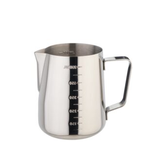 Eva collection, lattiera 600 ml con scala graduata in acciaio 18/10