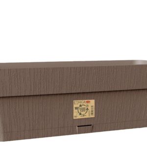 Stefanplast Ethica, balconetta rettangolare 50 cm, tortora con riserva d'acqua