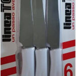 Marietti Top, set 6 coltelli tavola bianco, seghetto 11 cm manico in nylon lama inox