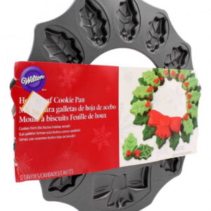 Wilton ghirlanda, agrifoglio, natale teglia antiaderente corona