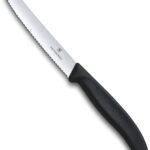 Victorinox coltello da tavola Nero dentato punta tonda