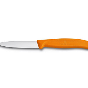Victorinox coltello spelucchino Arancio lama liscia cm 8