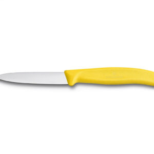 Victorinox coltello spelucchino Giallo lama liscia cm 8