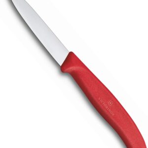 Victorinox coltello spelucchino Rosso lama liscia cm 8