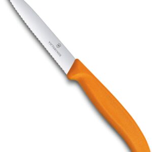 Victorinox coltello spelucchino cm10 arancio lama dentata