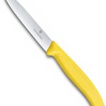 Victorinox coltello spelucchino giallo lama liscia cm 10