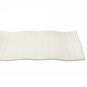 Tognana show plate vassoio rettangolare cm 37x25 con righe bianco qualità professionale