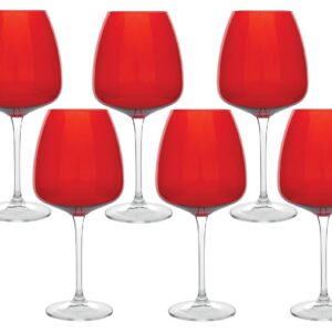Fade passion set 6 calici vino rosso cl 77 in fine cristallo crystalite bohemia