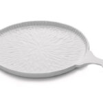 Fade mythos skin, piatto da portata rotondo 30x22 bianco
