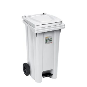Stefanplast pattumiera bianco con pedale,120 litri
