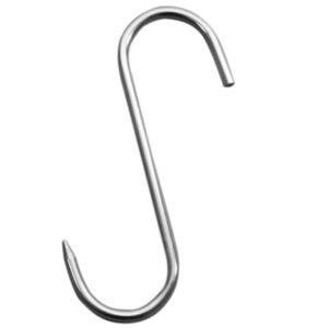 Svanera, set 6 gancio 16 cm 1 punta in acciaio inox qualità extra