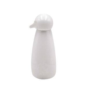 Bisetti pinguino, macinaspezie grande in legno laccato bianco,qualità extra