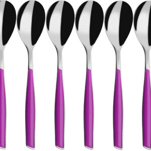 Bugatti glamour set 6 cucchiaini caffè fucsia in acciaio