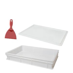 Genus Dei, set 3 pezzi cassetta 60x40x10 portaimpasto + coperchio + raschietto