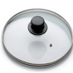 Gnali, coperchio in vetro temperato 12 cm con bordo in acciaio inox con foro di sfiato