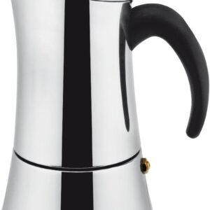 Ilsa elly, caffettiera 6 tz espresso per induzione, acciaio inox 18/10