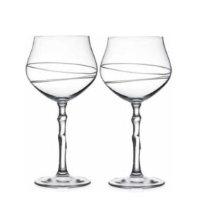 Rcr ellipse, set 2 calici vino cl 38, in cristallo 24%