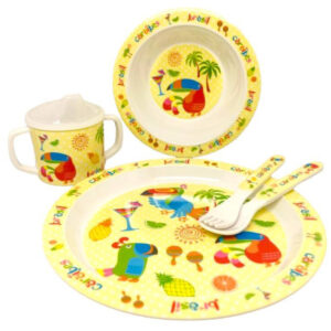 Fade copacabana set pappa 5 pz in melamina in scatola regalo