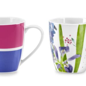 Fade lilibeth, set 2 tazze mug, ml 360 in fine porcellana, qualità extra