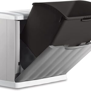 Stefanplast amica ecospace grigio, pattumiera 20 litri per differenziata rettangolare in plastica