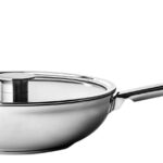 Mepra gourmet wok 1 manico cm 30, in acciaio 18/10 adatto ad induzione